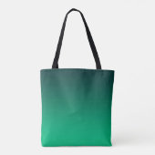 Gold Glitter Chevron White Turquoise Green Ombre Tote Bag (Achterkant)