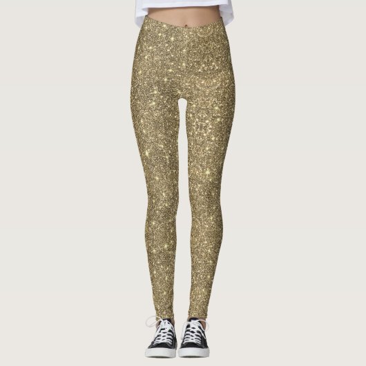 Gold Glitter Chic Glam-Leggings Leggings (Voorkant)