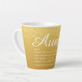 Gold Glitter Chic Script tante Definition Latte Mok (Linkerhoek)