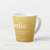 Gold Glitter Chic Script tante Definition Latte Mok (Rechterhoek)