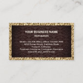 Gold Glitter Chocolate Tart Pastry Chef Bakery Visitekaartje (Achterkant)