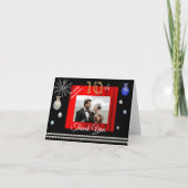 Gold Glitter Christmas 10e bruiloft Jubileum Bedankkaart (Voorkant)