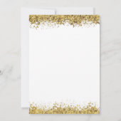 Gold Glitter Christmas Party Save the Date card Kaart (Achterkant)