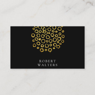 Gold Glitter Circle Folie Patroon Visitekaartje