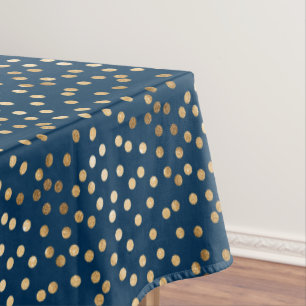Gold Glitter City-Stippen op Navy Blue Tafelkleed