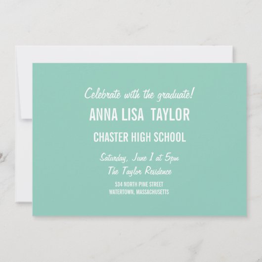 Gold Glitter Class of 2015 Afstuderen 2015 Invite Kaart (Achterkant)