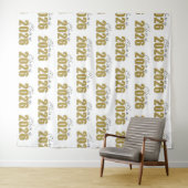 Gold Glitter Class of 2026 Photo Backdrop Wandkleed (In Situ (horizontaal))