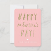 Gold Glitter Classroom Happy Valentijn Day Kaart (Voorkant)