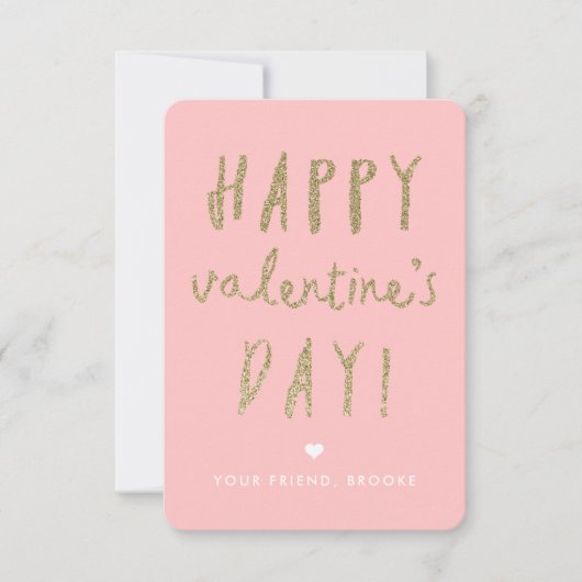 Gold Glitter Classroom Happy Valentijn Day Kaart (Voorkant)