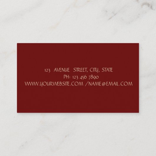 Gold Glitter Cleaner Tools Brush Stroke Red Visitekaartje (Achterkant)