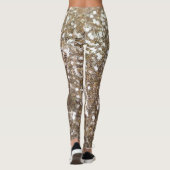 Gold Glitter Comfy Cozy Trendy Workout Chic Leggings (Achterkant)