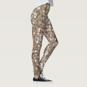 Gold Glitter Comfy Cozy Trendy Workout Chic Leggings (Rechts)