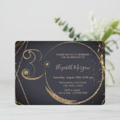Gold Glitter Confetti 30th Birthday Kaart (Staand voorkant)