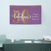 Gold Glitter Confetti 50 & Fabulous Paars Spandoek (Beurs)