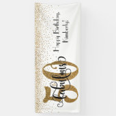 Gold Glitter Confetti 50 & Fantastische Happy Birt Spandoek (Verticaal)