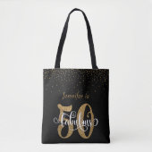 Gold Glitter & Confetti 50 & handig, persoonlijk a Tote Bag (Voorkant)