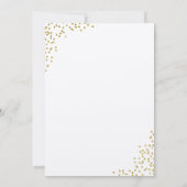 Gold Glitter Confetti Baby shower Uitnodiging (Achterkant)