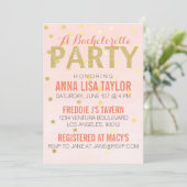 Gold Glitter Confetti Bachelorette Kaart (Staand voorkant)