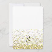 Gold Glitter Confetti Bachelorette Party nodigt ui Kaart (Achterkant)
