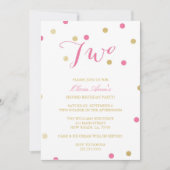 Gold Glitter Confetti Birthday Kaart (Voorkant)