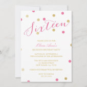 Gold Glitter Confetti Birthday Kaart (Voorkant)