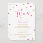 Gold Glitter Confetti Birthday Kaart (Voorkant / Achterkant)