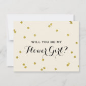 Gold Glitter Confetti | BLOEMENMEISJE Kaart (Voorkant)