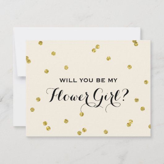 Gold Glitter Confetti | BLOEMENMEISJE Kaart (Voorkant)