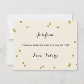 Gold Glitter Confetti | BLOEMENMEISJE Kaart (Achterkant)