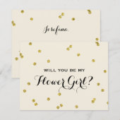 Gold Glitter Confetti | BLOEMENMEISJE Kaart (Voorkant / Achterkant)