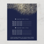 Gold Glitter Confetti Blue Navy Maroon Confetti Flyer (Achterkant)