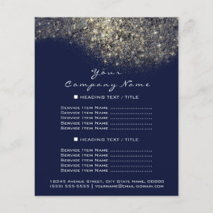 Gold Glitter Confetti Blue Navy Maroon Confetti Flyer