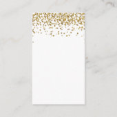 Gold Glitter Confetti Breng een boek voor Baby Ins Informatiekaartje (Achterkant)