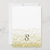 Gold Glitter Confetti Bruidsmeisjes Uitnodigingen (Achterkant)