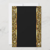 Gold Glitter Confetti bruiloft Kaart (Achterkant)