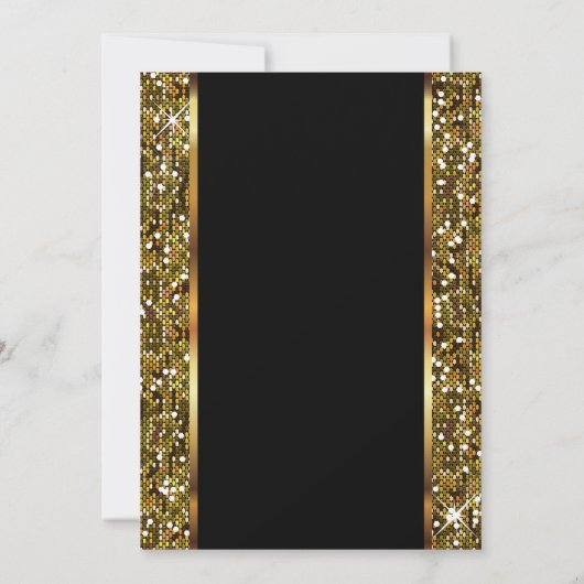 Gold Glitter Confetti bruiloft Kaart (Achterkant)