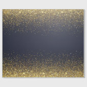 Gold Glitter Confetti Cadeaupapier (Vlak)