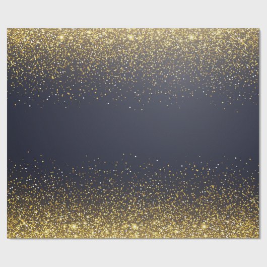 Gold Glitter Confetti Cadeaupapier (Vlak)