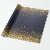 Gold Glitter Confetti Cadeaupapier (Uitgerold)