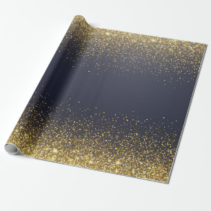 Gold Glitter Confetti Cadeaupapier