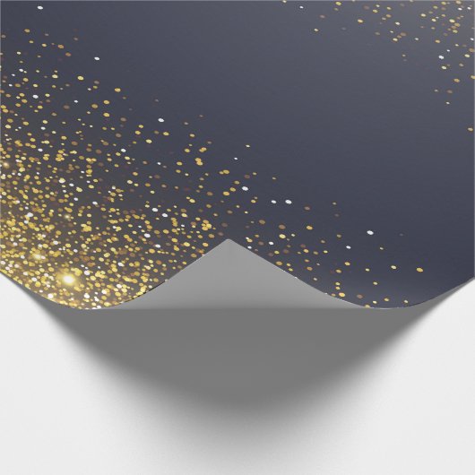 Gold Glitter Confetti Cadeaupapier (Hoek)