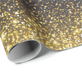 Gold Glitter Confetti Cadeaupapier (Rol Hoek)