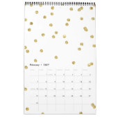 Gold Glitter Confetti Calendar Kalender (Feb 2027)