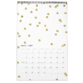 Gold Glitter Confetti Calendar Kalender (Mar 2027)