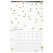 Gold Glitter Confetti Calendar Kalender (Feb 2026)