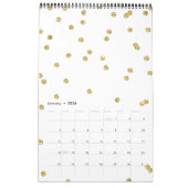 Gold Glitter Confetti Calendar Kalender (Jan 2026)
