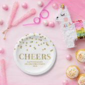 Gold Glitter Confetti Cheers Holiday Bord (Feest)