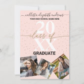 Gold Glitter Confetti Class of Afstuderen Photo An Aankondiging (Voorkant)