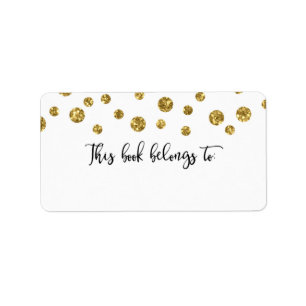Gold Glitter Confetti Dit boek behoort tot Etiket