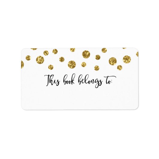 Gold Glitter Confetti Dit boek behoort tot Etiket (Voorkant)